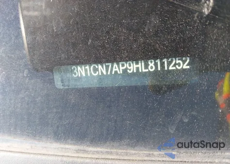 2017 Nissan Versa 1.6 Sv z USA, uszkodzony, nr VIN 3N1CN7AP9HL811252